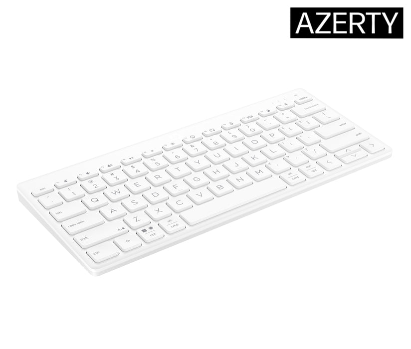 HP 350 Compact Multi-Device Bluetooth Keyboard, Wireless, Bluetooth, Mechanical, White