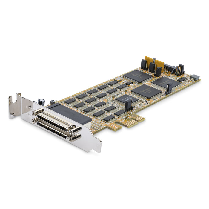 StarTech.com 16-Port Low-Profile Serial Card - RS232 - PCI Express - TAA, PCIe, Serial, Low-profile, PCIe 1.1, RS-232, Yellow