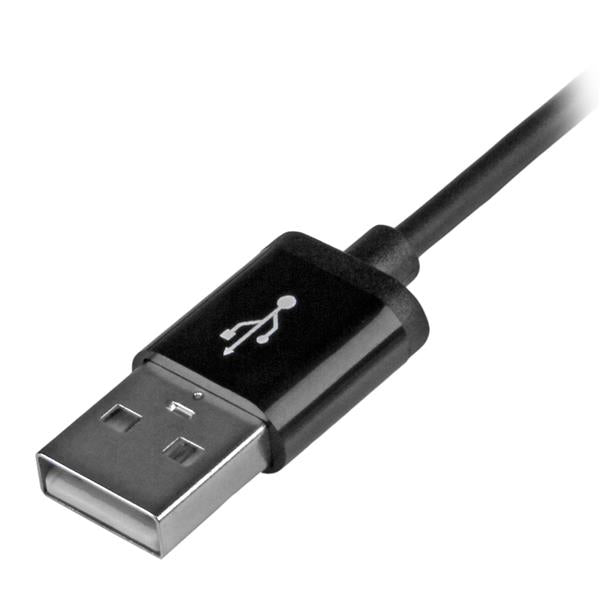 StarTech.com 1 m (3 ft.) USB to Lightning Cable - iPhone / iPad / iPod Charger Cable - High Speed Charging Lightning to USB Cable - Apple MFi Certified - Black, 1 m, Lightning, USB A, Male, Male, Black