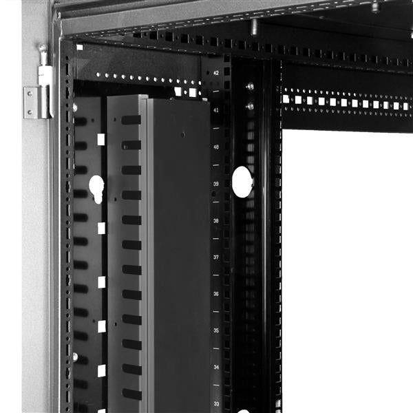 StarTech.com Vertical Cable Organizer with Finger Ducts - 20U - 3 ft., Cable management panel, Plastic, Steel, Black, 1 pc(s), 2.3 kg