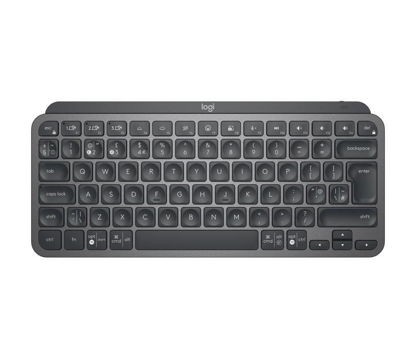 Logitech MX Keys Mini For Business, Wireless, RF Wireless + Bluetooth, Scissor key switch, QWERTY, LED, Graphite