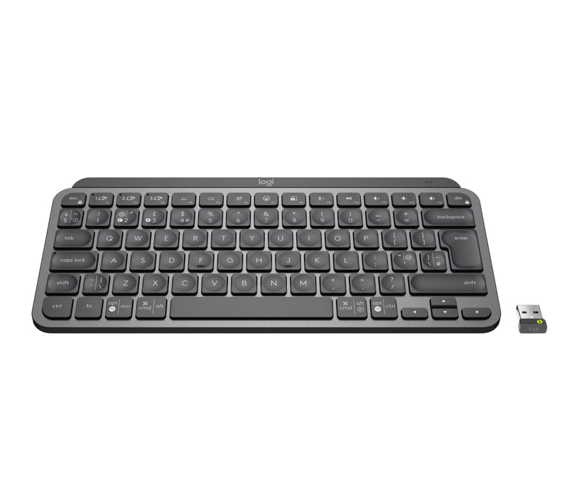 Logitech MX Keys Mini For Business, Wireless, RF Wireless + Bluetooth, Scissor key switch, QWERTY, LED, Graphite