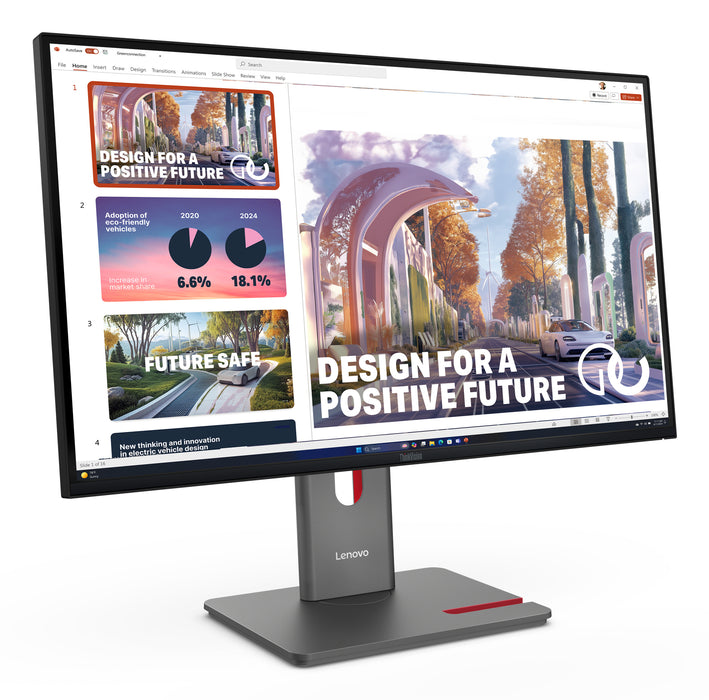 Lenovo ThinkVision P27QD-40 Monitor, 68.6 cm (27"), 2560 x 1440 pixels, Quad HD, LED, 6 ms, Black