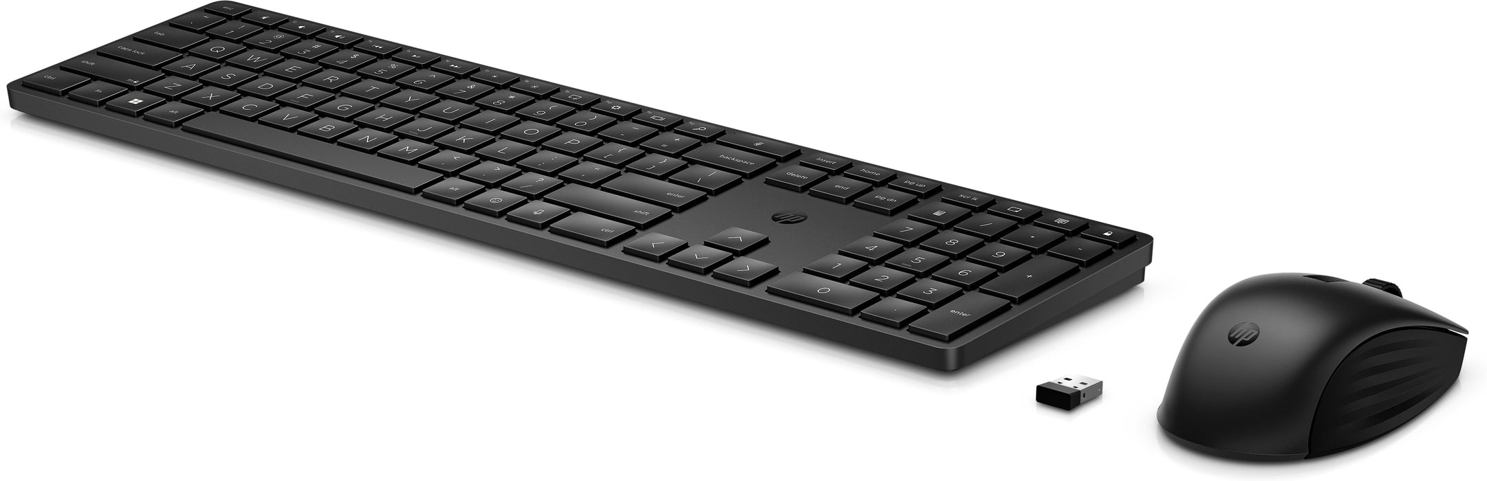 HP 655 Wireless Keyboard and Mouse Combo, Full-size (100%), RF Wireless, Membrane, Black, Mouse included