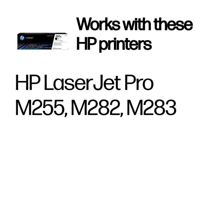 HP 207A Black Original LaserJet Toner Cartridge, 1350 pages, Black, 1 pc(s)