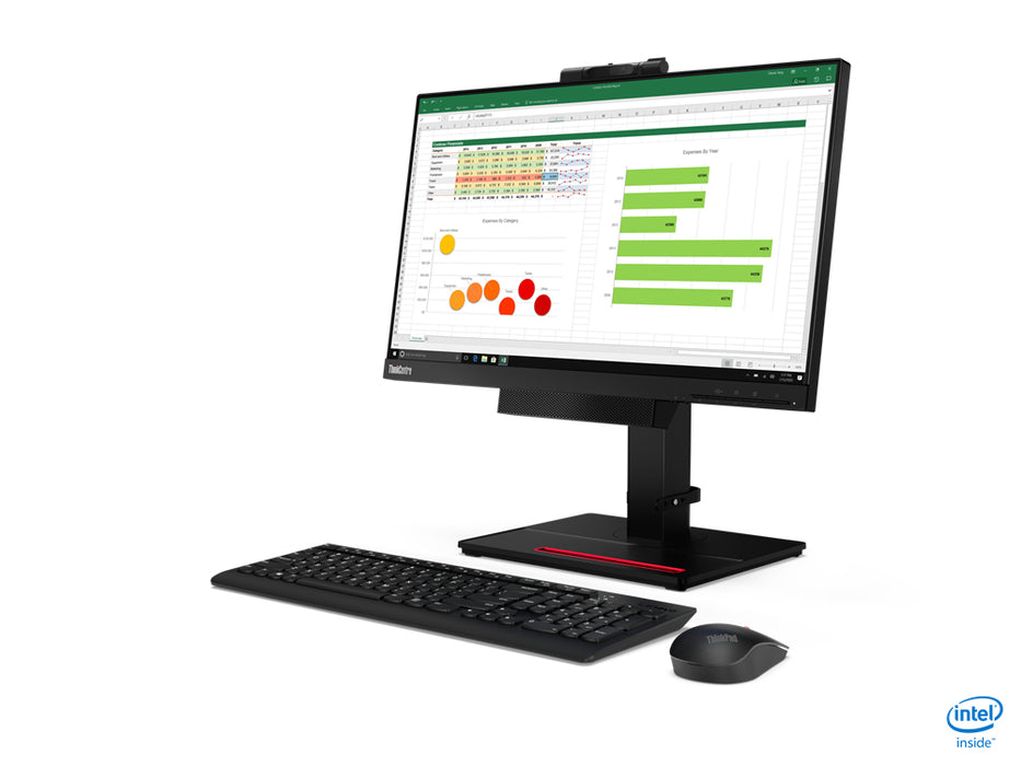 Lenovo ThinkCentre Tiny in One, 54.6 cm (21.5"), 1920 x 1080 pixels, Full HD, LED, 6 ms, Black