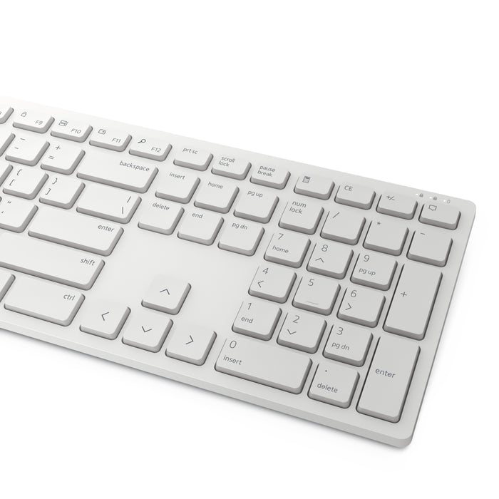 DELL KM5221W-WH, Full-size (100%), Wireless, RF Wireless, QWERTY, White, Mouse included