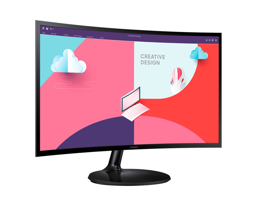 Samsung 24 INCH FULL HD CURVED MONITOR, 61 cm (24"), 1920 x 1080 pixels, Full HD, LCD, 4 ms, Black