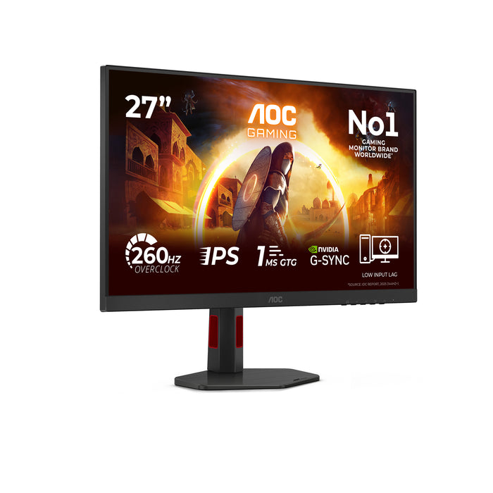 AOC G4 27G4ZR, 68.6 cm (27"), 1920 x 1080 pixels, Full HD, LED, 1 ms, Black, Red