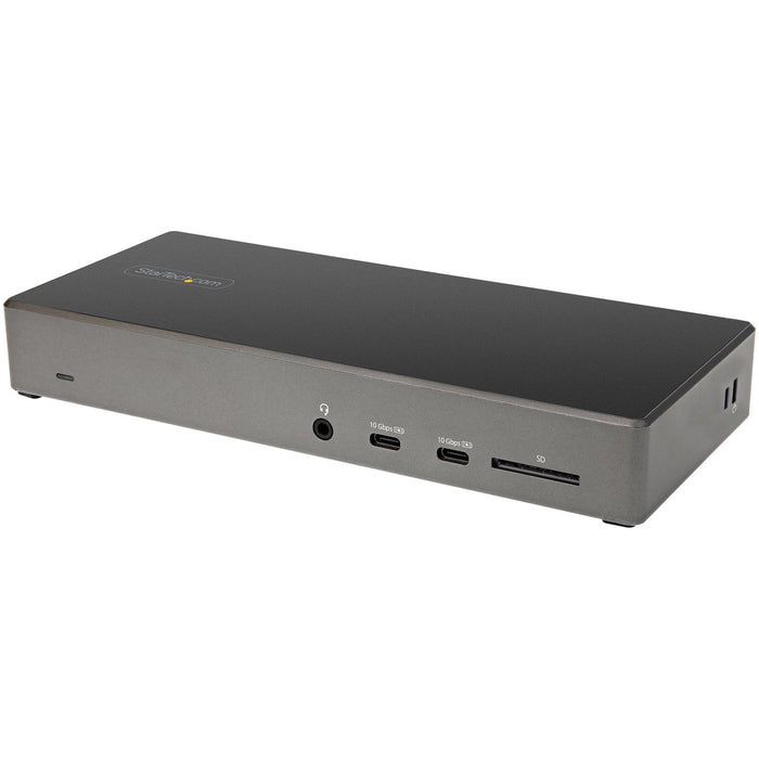 StarTech USB C Dock - Triple 4K Monitor USB Type-C Docking Station - 100W Power Delivery - DP 1.4 Alt Mode & DSC, 2x DisplayPort 1.4/HDMI 2.0 - 6xUSB (2x 10Gbps) - Windows/Chrome (DK31C2DHSPDUE)