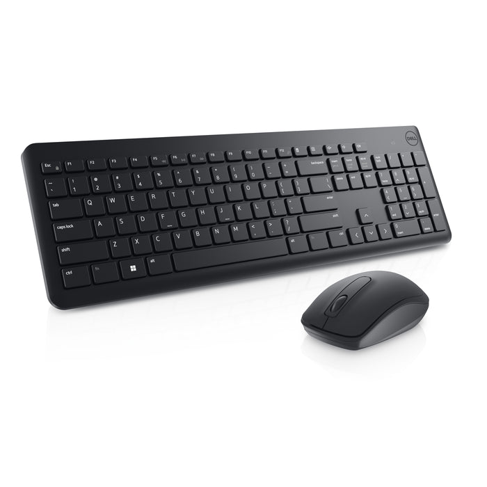 DELL KM3322W, Full-size (100%), Wireless, RF Wireless, QWERTY, Black, Mouse included