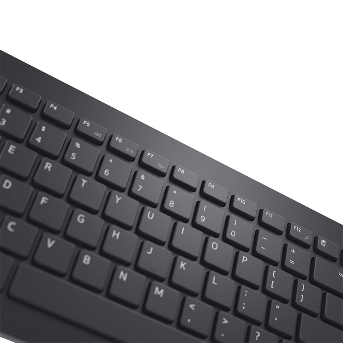 DELL KM3322W, Full-size (100%), RF Wireless, QWERTY, Black, Mouse included
