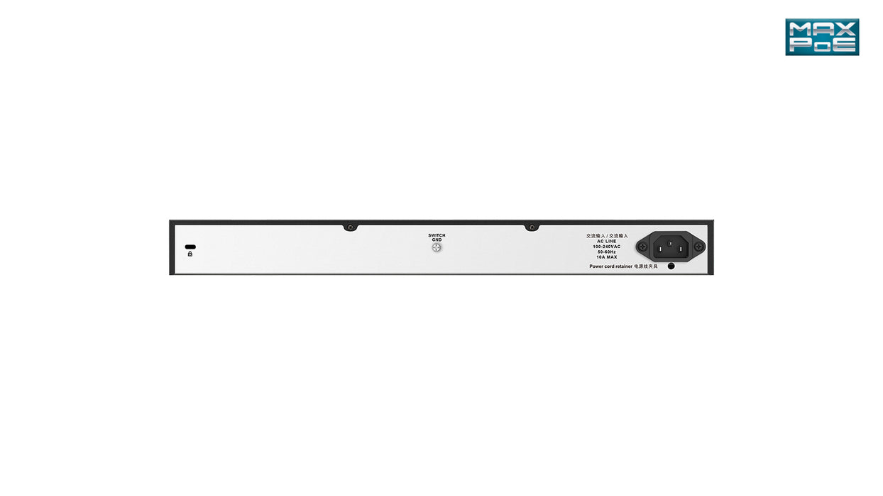 D-Link 24-Port Desktop Gigabit Unmanaged PoE Switch with 2 x 100/1000Mbps Combo Ports, Unmanaged, Gigabit Ethernet (10/100/1000), Power over Ethernet (PoE), Rack mounting
