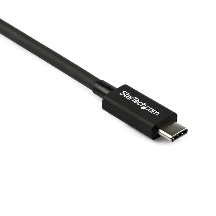 StarTech.com 2.6ft (80cm) Thunderbolt 3 Cable, 40Gbps, 100W PD, 4K/5K, Thunderbolt Certified, Compatible with Thunderbolt 4/USB 3.2/DisplayPort, Male, Male, 0.8 m, 40 Gbit/s, Black, Nickel