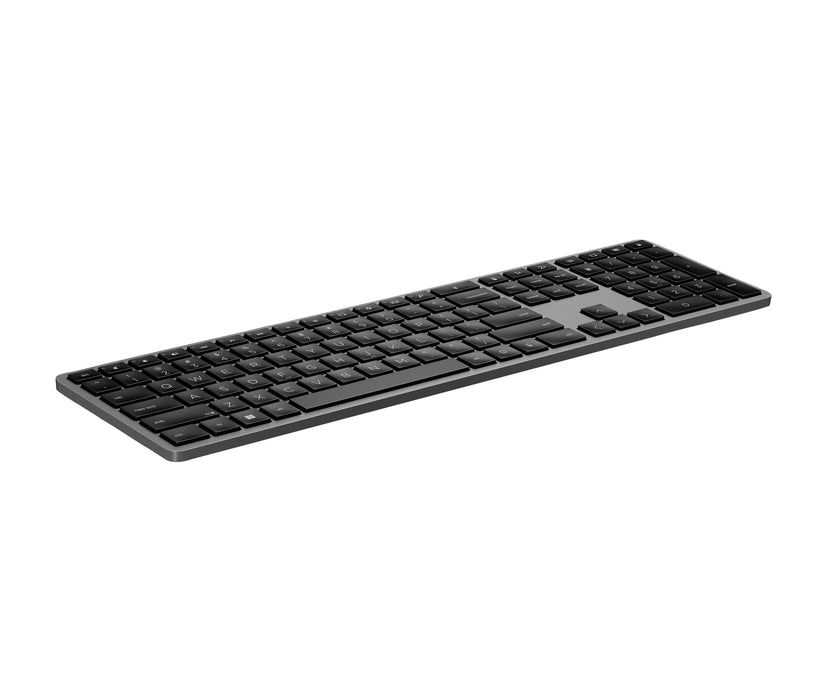 HP 975 Dual-Mode Wireless Keyboard, Full-size (100%), Wireless, RF Wireless + Bluetooth, Black