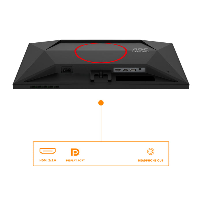 AOC G4 25G4SRE, 62.2 cm (24.5"), 1920 x 1080 pixels, Full HD, LED, 1 ms, Black, Red
