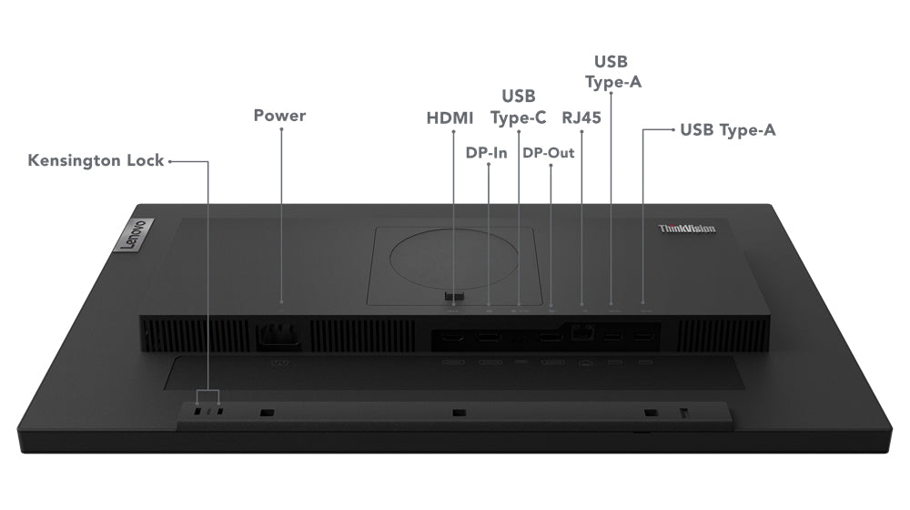 Lenovo ThinkVision T24m-29, 60.5 cm (23.8"), 1920 x 1080 pixels, Full HD, LCD, 4 ms, Black