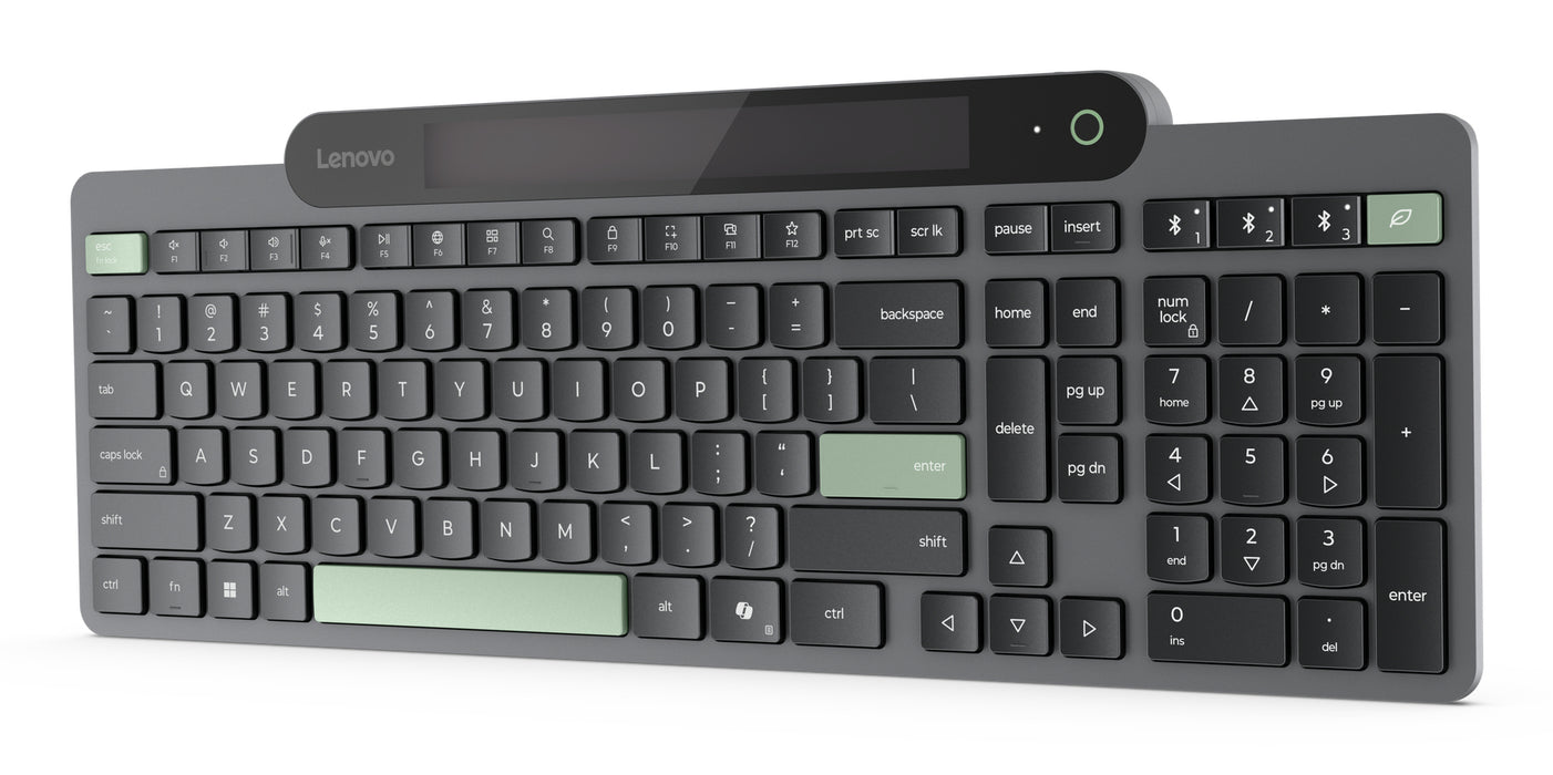Lenovo 4Y41R69491, Full-size (100%), Wireless, Bluetooth, Plunger key switch, Black, Green
