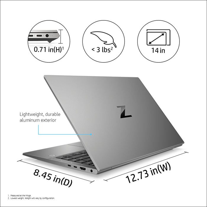 HP ZBook Firefly 14 G8, Intel® Core™ i7, 2.8 GHz, 35.6 cm (14"), 1920 x 1080 pixels, 32 GB, 1 TB