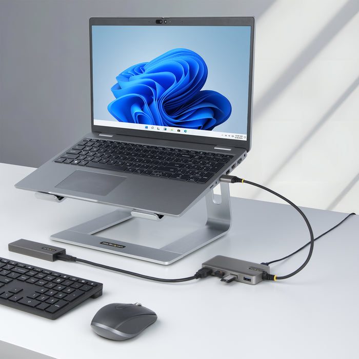 StarTech 4 Port USB Hub, USB 3.0 (5Gbps), Bus Powered, USB-A to 4x USB-A Hub w/ Optional Auxiliary Power Input, Portable Desktop/Laptop USB Hub, 1ft/30cm Cable, USB Expansion Hub (5G4AB-USB-A-HUB)