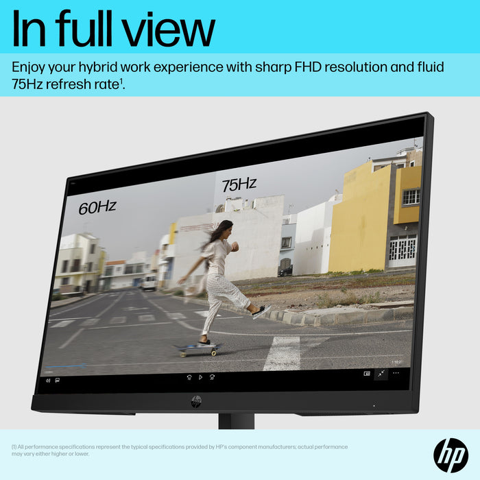 HP P24v G5 FHD Monitor, 60.5 cm (23.8"), 1920 x 1080 pixels, Full HD, LCD, 5 ms, Black