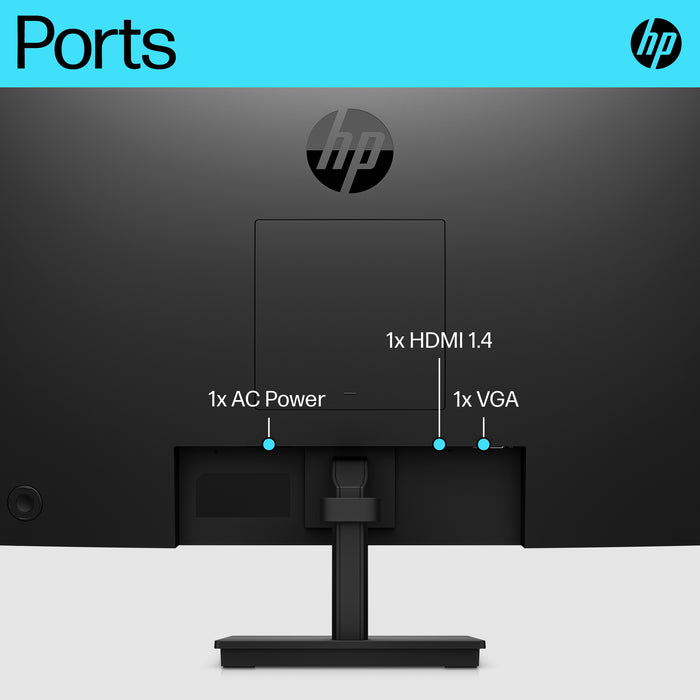 HP P24v G5 FHD Monitor, 60.5 cm (23.8"), 1920 x 1080 pixels, Full HD, LCD, 5 ms, Black