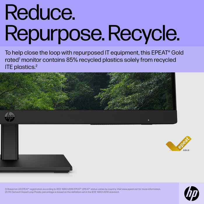 HP P22h G5 FHD Monitor, 54.6 cm (21.5"), 1920 x 1080 pixels, Full HD, LCD, 5 ms, Black