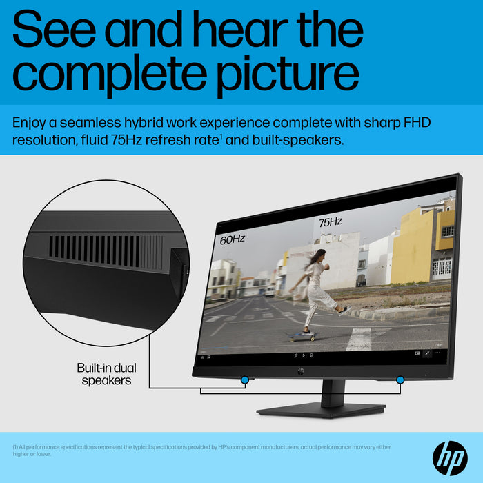 HP P27h G5 FHD Monitor, 68.6 cm (27"), 1920 x 1080 pixels, Full HD, 5 ms, Black