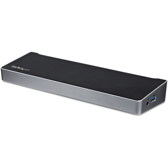 StarTech.com Triple-Monitor USB 3.0 Docking Station - 1x HDMI - 2x DisplayPort, Wired, USB 3.2 Gen 1 (3.1 Gen 1) Type-A, 3.5 mm, USB Type-A, 10,100,1000 Mbit/s, IEEE 802.3, IEEE 802.3ab, IEEE 802.3u