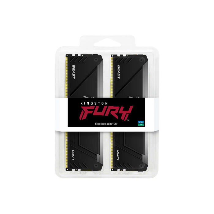 Kingston Technology FURY Beast 16GB 3200MT/s DDR4 CL16 DIMM (Kit of 2) RGB, 16 GB, 2 x 8 GB, DDR4, 288-pin DIMM