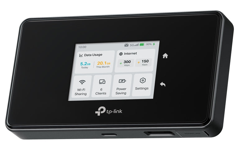 TP-Link M8550(EU), Cellular network router, Black, Portable, 802.11a, 802.11b, 802.11g, Wi-Fi 4 (802.11n), Wi-Fi 5 (802.11ac), Wi-Fi 6 (802.11ax), 200 Mbit/s, 4G, 5G, LTE