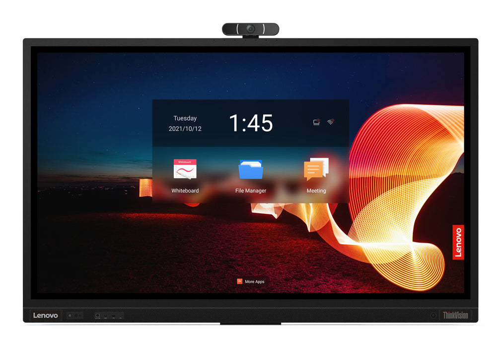 Lenovo ThinkVision T65, 165.1 cm (65"), 3840 x 2160 pixels, 4K Ultra HD, LED, 8 ms, Black