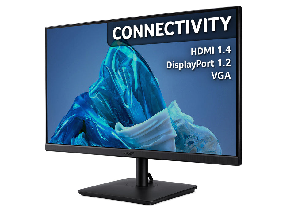 Acer Vero V7 V227QHBIPV 54.6 cm (21.5"), Full HD (1920 x 1080), 100Hz Refresh Rate, 4Ms Response Time, VGA, DVI & DisplayPort, 54.6 cm (21.5"), 1920 x 1080 pixels, Full HD, LED, 4 ms, Black