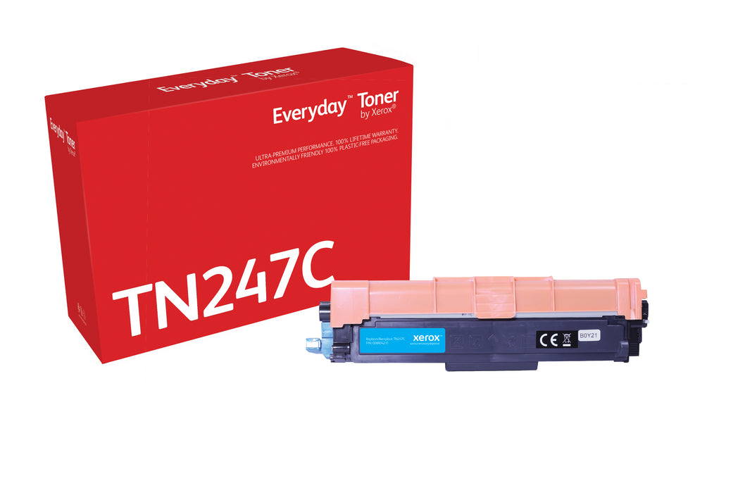 Everyday™ Cyan Toner by compatible with Brother TN247C, High capacity, 2300 pages, 2300 pages, Cyan, 1 pc(s)