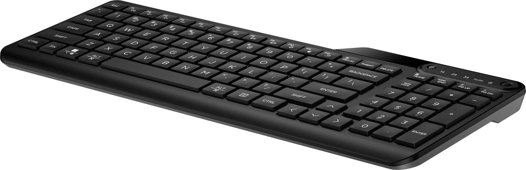 HP 460 Multi-Device Bluetooth Keyboard, Full-size (100%), Wireless, Bluetooth, Plunger key switch, Black