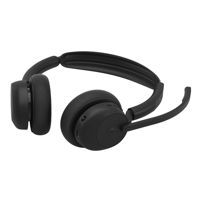 Jabra Evolve3 45 MS - USB-C with Dongle - Stereo (Charging Stand), Wireless, Office/Call center, 20 - 20000 Hz, 102 g, Headset, Black
