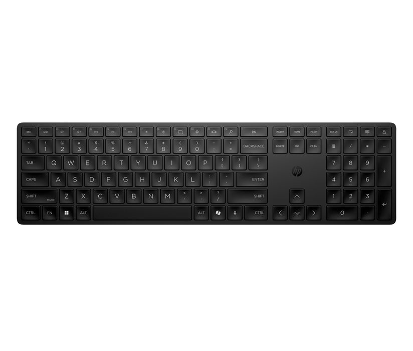 HP 455 Programmable Wireless Keyboard, Full-size (100%), Wireless, PS/2, Membrane, Black