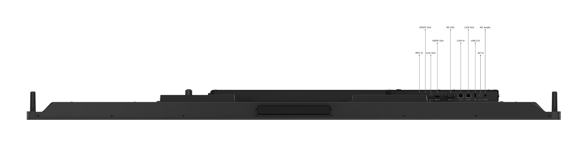 Lenovo ThinkVision T65, 165.1 cm (65"), 3840 x 2160 pixels, 4K Ultra HD, LED, 8 ms, Black
