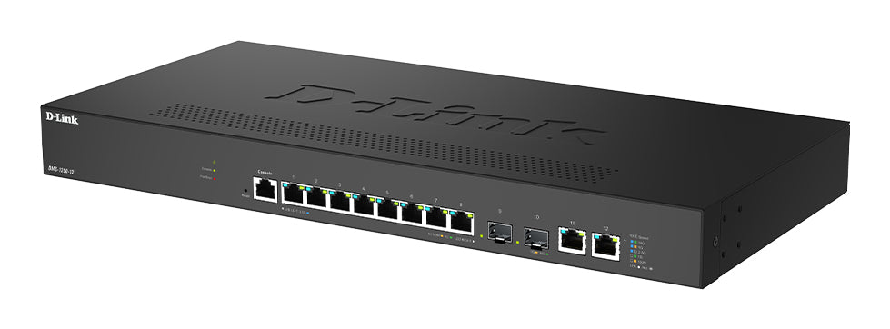 D-Link 12-Port 2.5G Multi-Gigabit Smart Managed Switch with 2 x 10GBASE-T and 2 x 10G SFP+ Ports, Managed, L2+, 10G Ethernet (100/1000/10000), Rack mounting