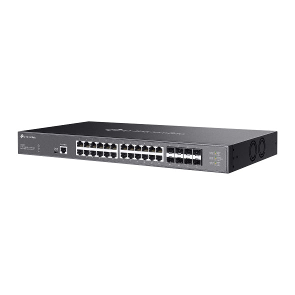 TP-Link Omada 24-Port 10GBASE-T L2+ Managed Switch with 8 10GE SFP+ Slots, Managed, L2/L2+, 10G Ethernet (100/1000/10000), Rack mounting, 1U