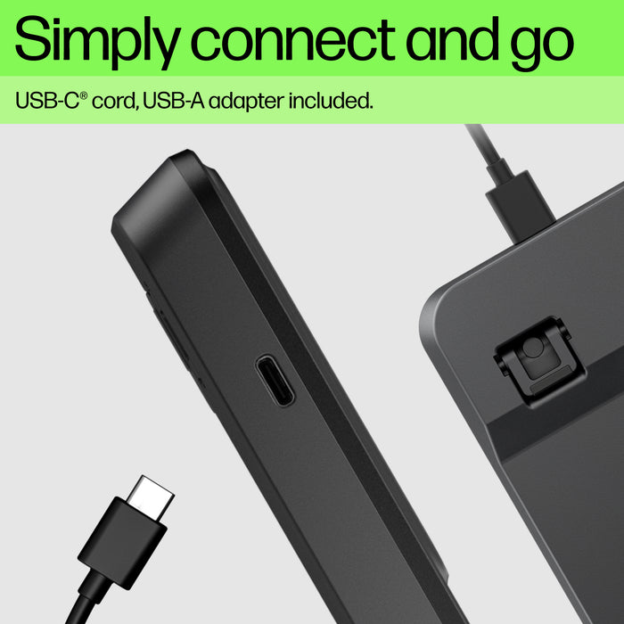 HP 405 Multi-Device Backlit Wired Keyboard, Full-size (100%), Wired, USB, Membrane, Black