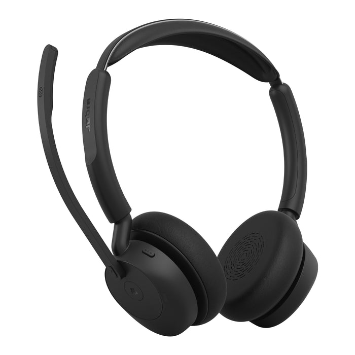 Jabra Evolve3 45 MS - USB-C with Dongle - Stereo (Charging Stand), Wireless, Office/Call center, 20 - 20000 Hz, 102 g, Headset, Black