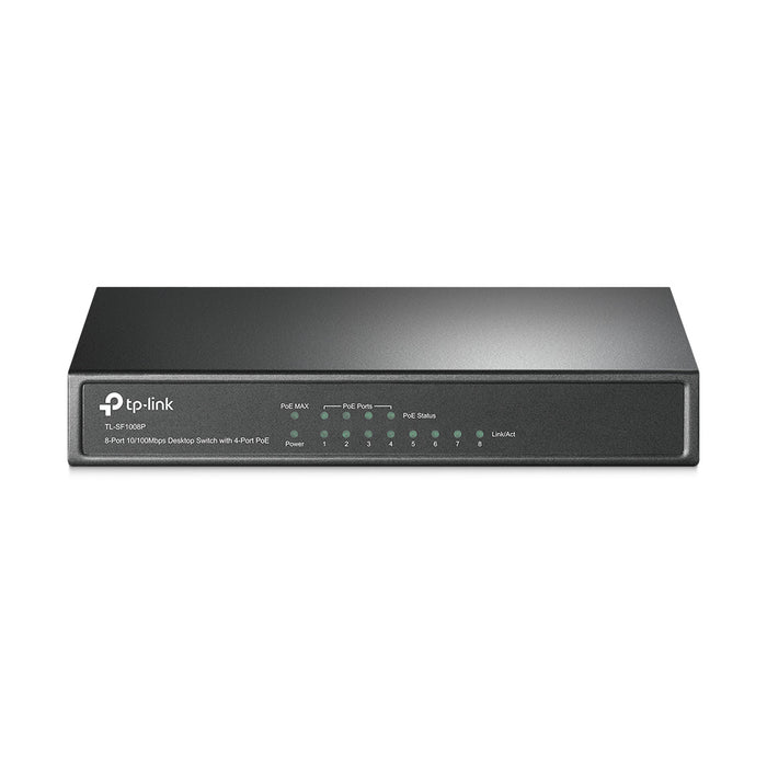 TP-Link TL-SF1008P, Unmanaged, Fast Ethernet (10/100), Full duplex, Power over Ethernet (PoE)