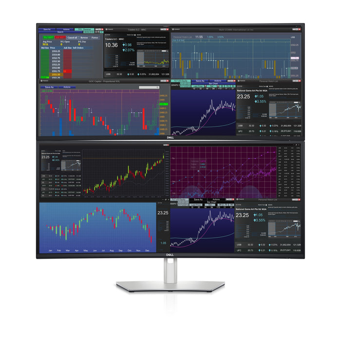 DELL UltraSharp U3824DW, 95.2 cm (37.5"), 3840 x 1600 pixels, Wide Quad HD+, LCD, 8 ms, Black, Silver