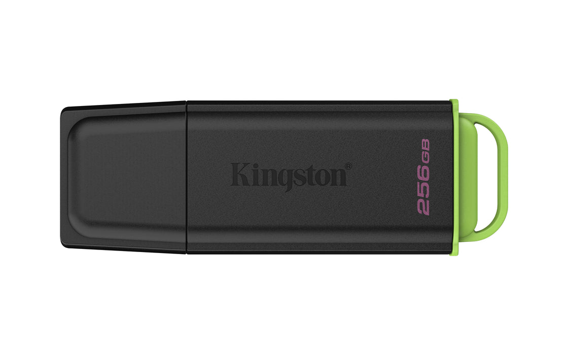 Kingston Technology DataTraveler 256GB Portable USB 3.2 Gen 1 Exodia Black/Green, 256 GB, USB Type-A, 3.2 Gen 1 (3.1 Gen 1), Cap, 9.36 g, Black, Green