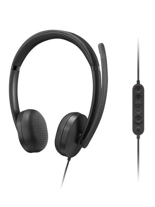 Lenovo VoIP Headset 5000, Wired, Office/Call center, 20 - 20000 Hz, 144 g, Headset, Black