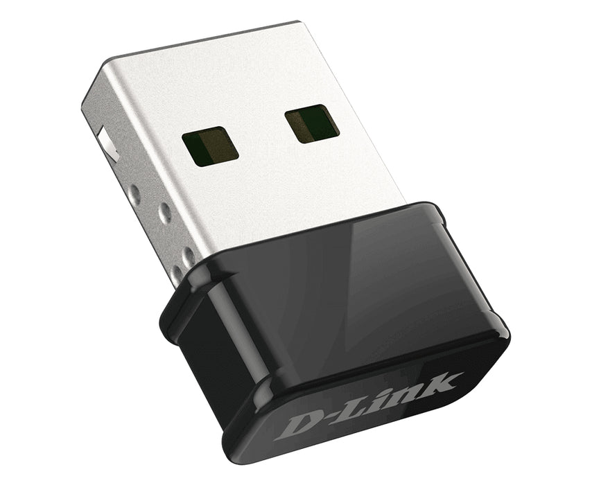 D-Link AC1300 MU-MIMO Nano USB Adapter, Wireless, USB, WLAN, Wi-Fi 5 (802.11ac), Black
