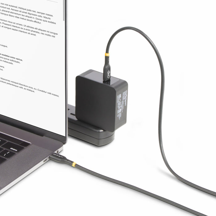 StarTech.com 6.6ft (2m) USB-C Charging Cable, Charge & Sync, 240W (5A) PD EPR, USB 2.0 Laptop Charger Cable, USB-IF Certified, TPE Jacket - Black USB C Charging Cord, 2 m, USB C, USB C, USB 2.0, 0.48 Gbit/s, Black