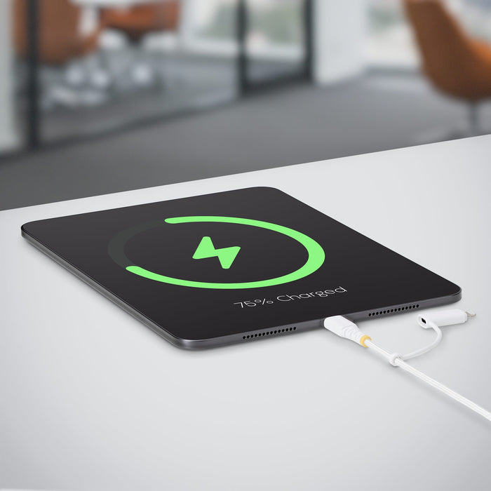 StarTech.com 2m (6ft) 2-in-1 Rugged USB-C Charging Cable with Lightning Adapter, 30W/60W (3A), Apple MFi Certified, Braided USB C Charger Cord for iPhone/iPad/Android, 2 m, USB C, USB C, 0.48 Gbit/s, White