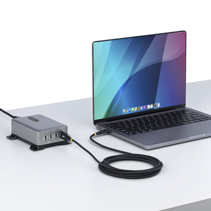 StarTech.com 6ft (2m) USB-C Charging Cable, Durable and Ultra-Flexible, Side Screw Locking, 240W (5A) PD EPR, USB 2.0 Laptop Charger Cable, USB-IF Certified, Rugged USB-C Charging Cord, 2 m, USB C, USB C, USB 2.0, 0.48 Gbit/s, Black
